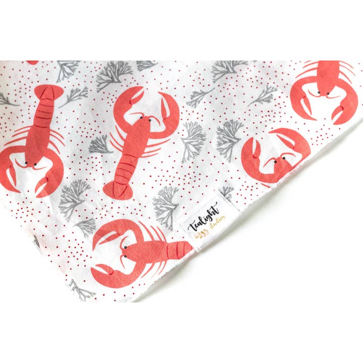 Lobster & Coral Bandana for wholesale by Tealight Studios