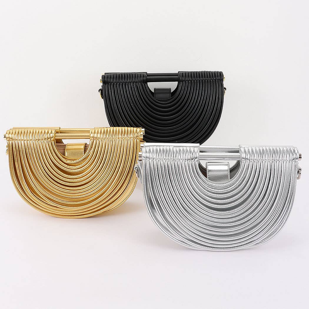 3AM BY H&D ACCESSORIES - Wholesale Crossbody Bag - Women's - Metallic Faux Leather Noodle Bag16