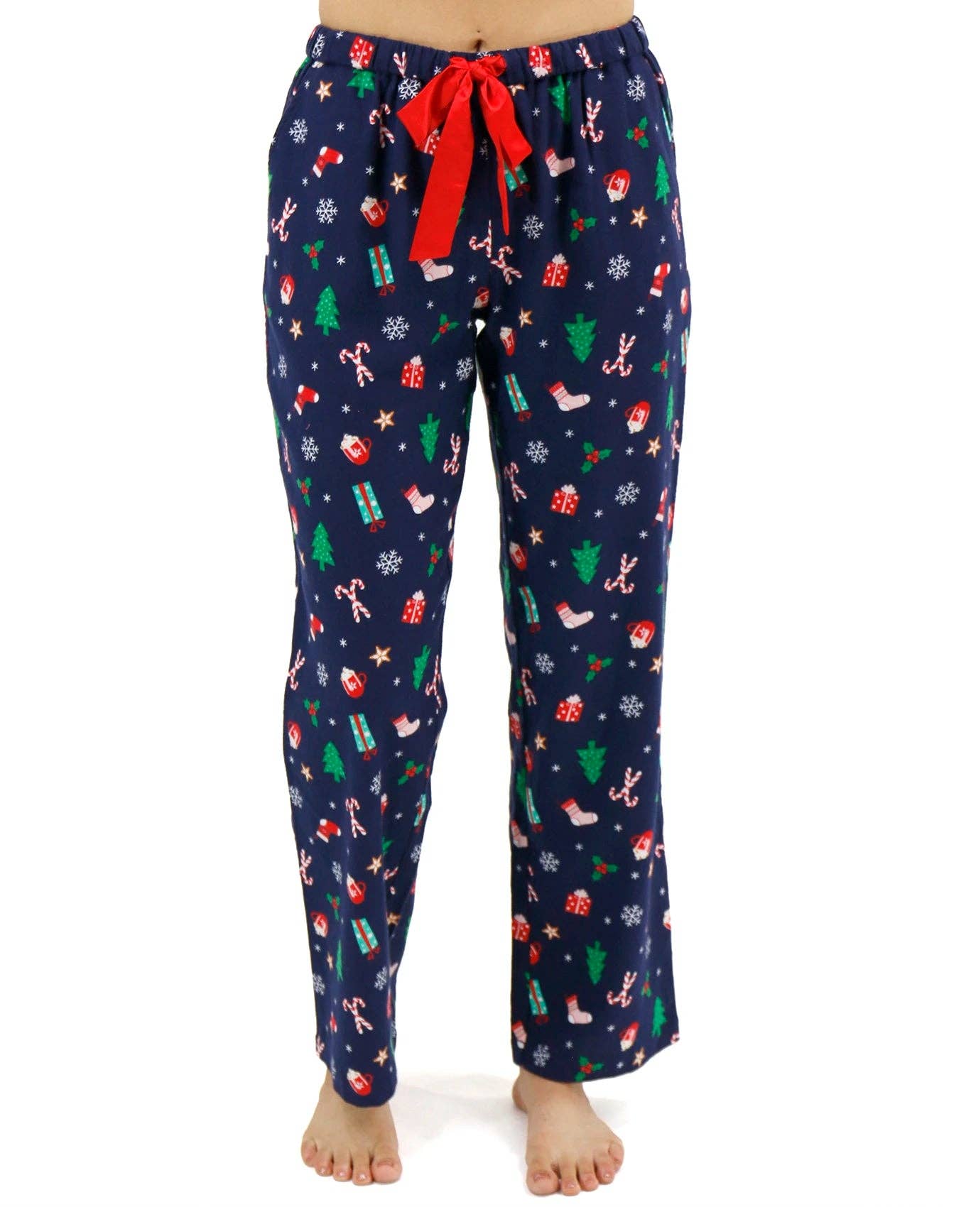 Flannel Christmas Pajama Pants in Navy for wholesale on Faire6