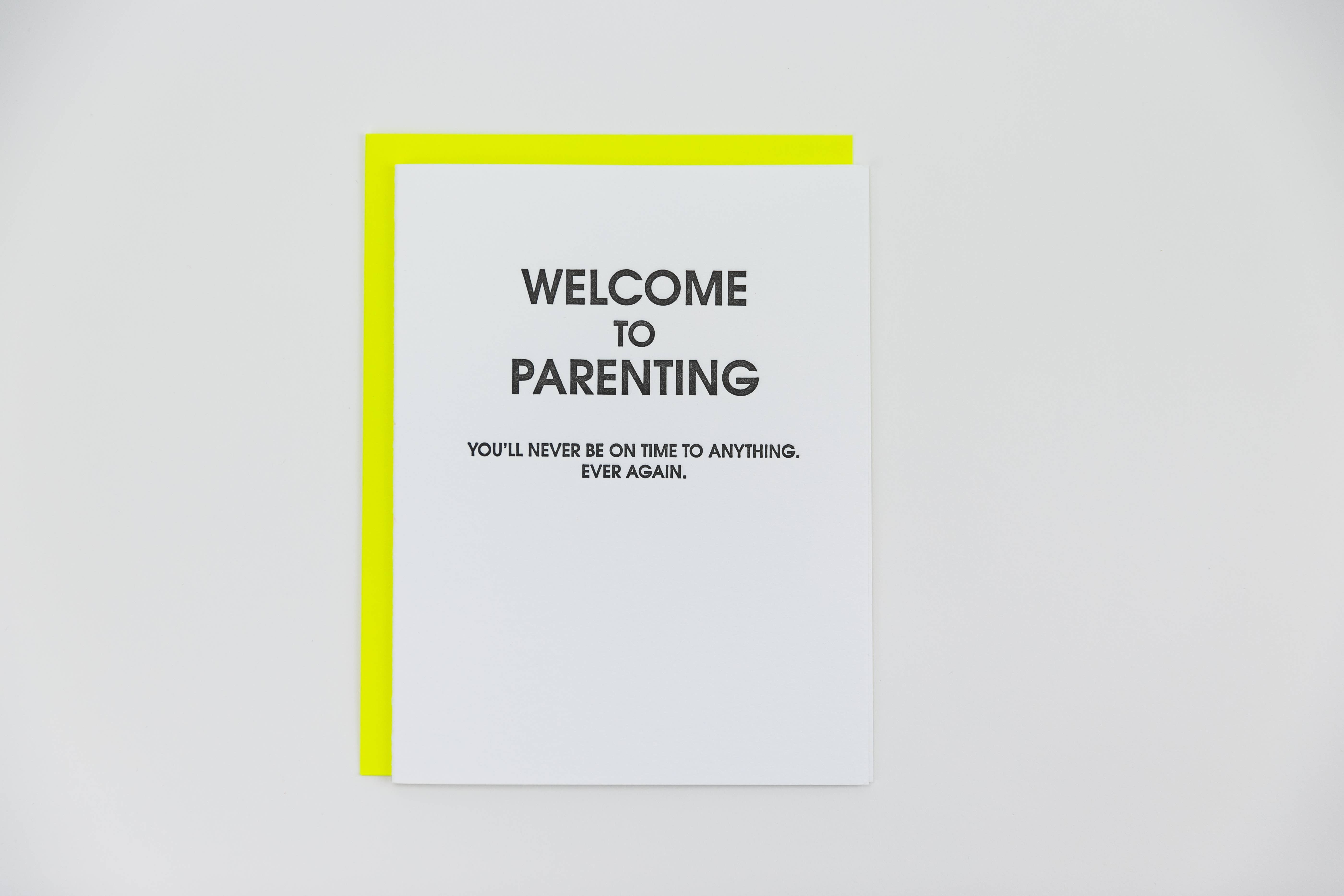 Chez Gagné – postal de bebé por atacado – Parentalidade: Nunca Mais Chegarás a Horas - Cartão de Parentalidade Divertido3