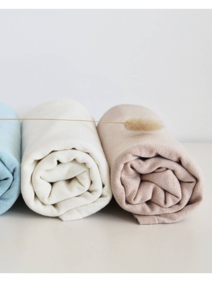 Heirloom Cashmere - Wholesale Swaddle – Baby - Cotton Cashmere Baby Wrap - Oatmeal2