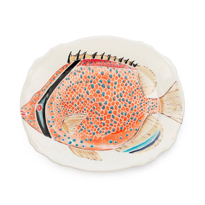 Fantastical Fish Oval Platter Douwing Princess for wholesale by BlissHome