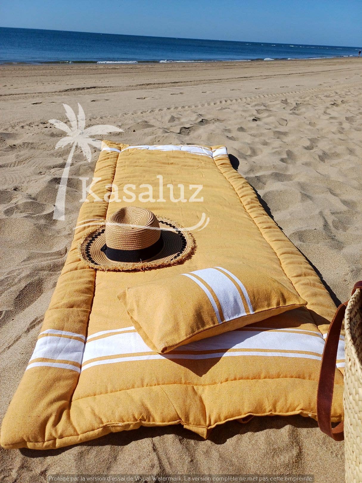 KASALUZ - Wholesale Beach Accessories - Inflatable beach cushion Auténtica Coral 100% cotton4