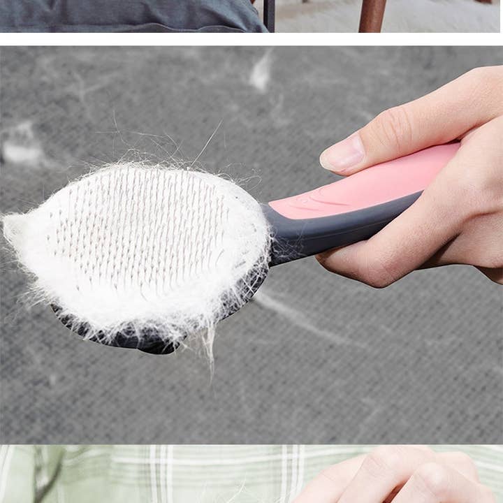 VIGOR - Vente Outil de toilettage – chien - Peigne autonettoyant pour poils d'animaux avec brosse automatique1