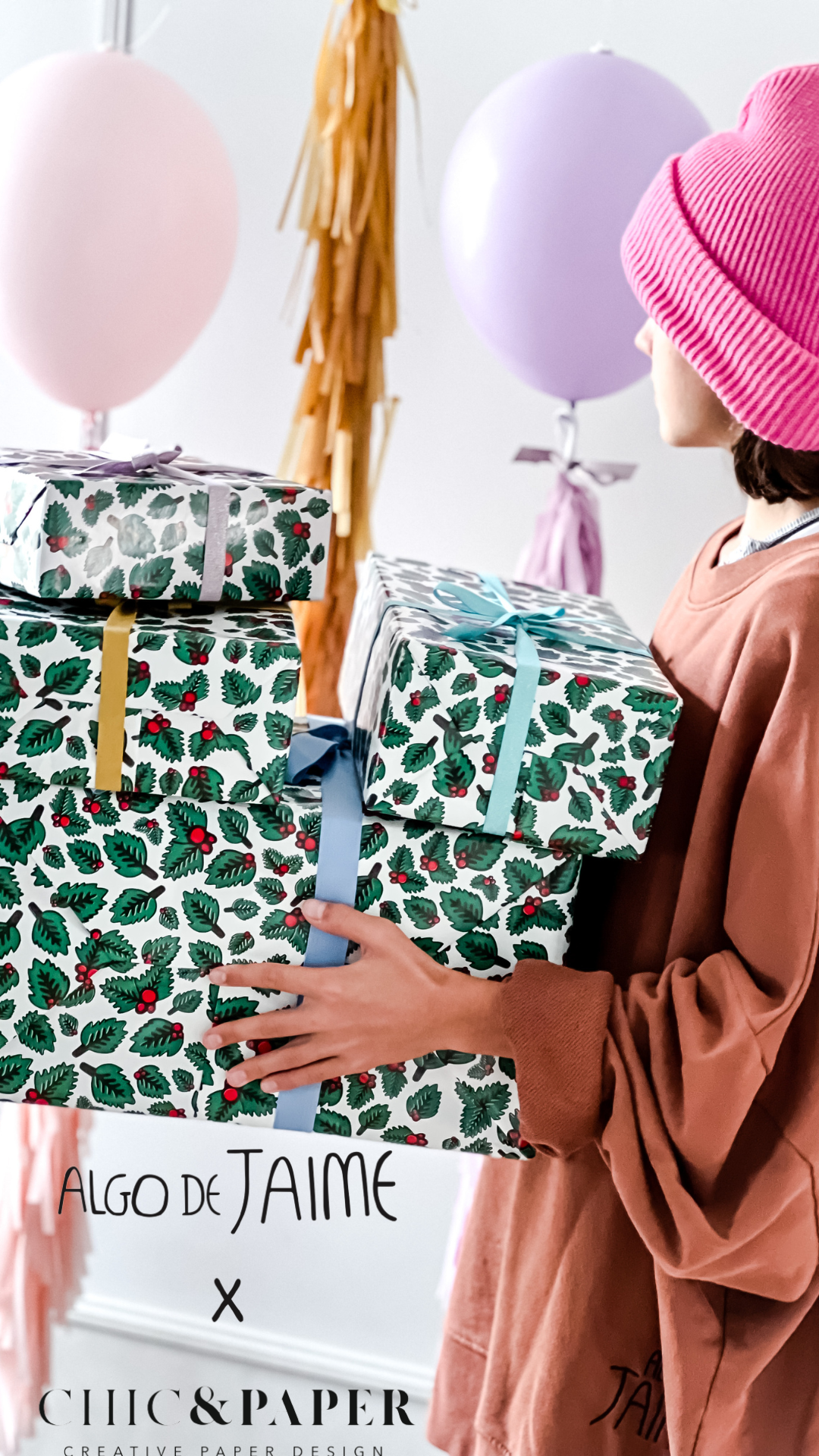 CHIC&PAPER - Vente Rouleau de papier cadeau - Mini-rouleau De 70cm x 2m GUI AdJ3