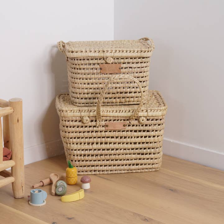 Bohome Living - Wholesale Basket - 30cm palm leaf storage case1