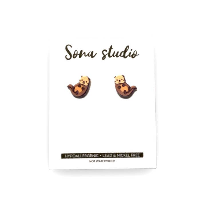 You Otter Know Handmade Stud Earrings for wholesale by Sona Studio