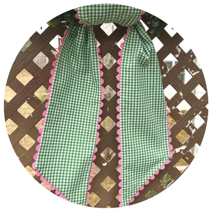 Skræddersyet gingham bånd med kant for engroshandel hos THE ROYALTY COLLECTION