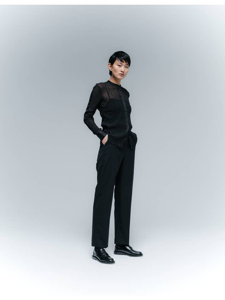 A LINE - Wholesale Pants - Women's - Creased straight-leg wool trousers6
