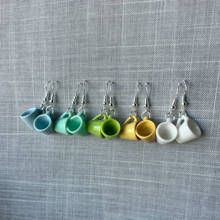 Coffee Cup Earrings for wholesale by Sageware