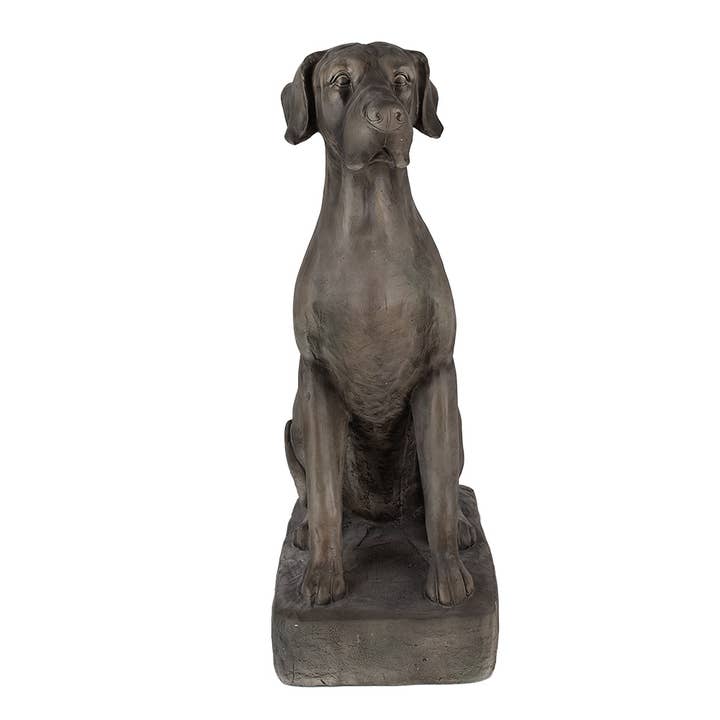 Figura de perro 73 cm gris óxido de magnesio (MGO) para venta al por mayor de Clayre & Eef
