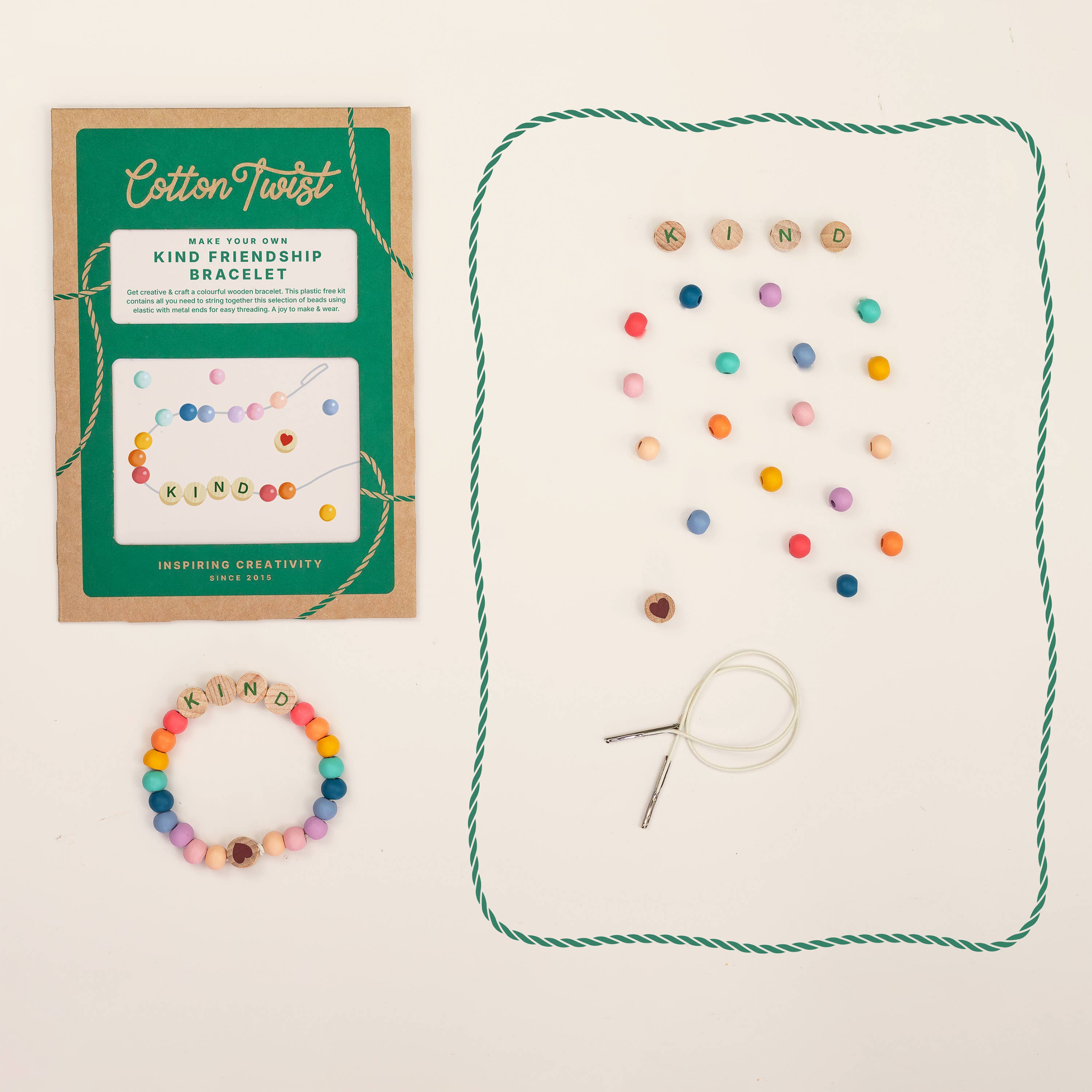 Cotton Twist (USA DUTIES PAID) - Wholesale DIY Jewelry - Kids - KIND Friendship Bracelet Kit3