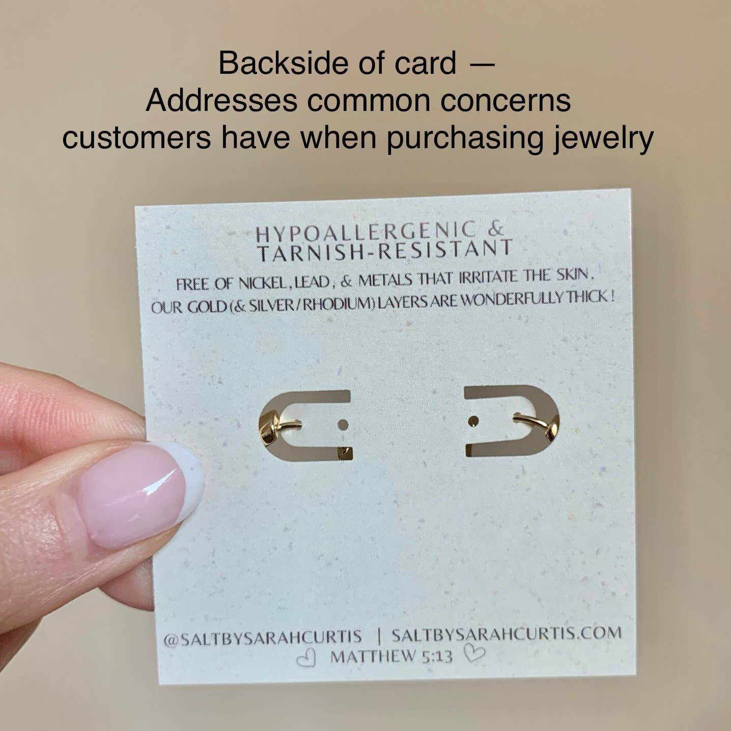 SALT by Sarah Curtis - Wholesale Hoop Earrings - CHUBBIE HOOPS | gold | everyday hoop earrings | clasp hoops3