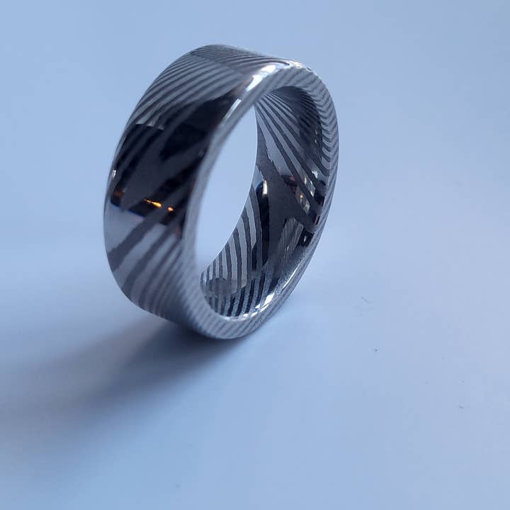 Natural Evolution Design - Wholesale Band/Stacked Ring - Damascus Steel Ring6
