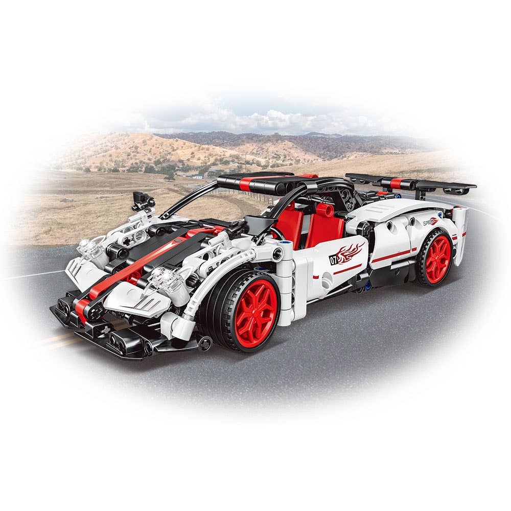 AJ Aguiar - Wholesale Toy Car/Truck - Kids - Technic Racing Car Pullback White 8+ Gears Fittings9