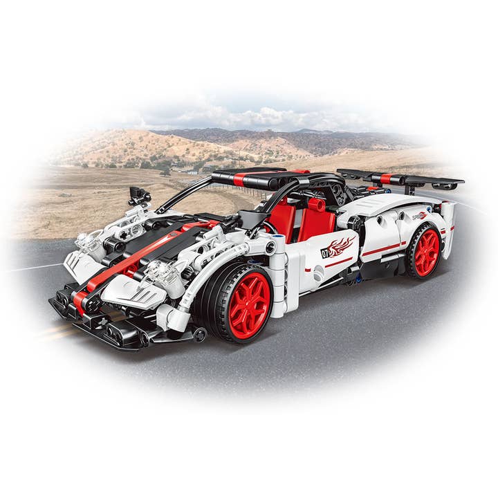 AJ Aguiar - Wholesale Toy Car/Truck - Kids - Technic Racing Car Pullback White 8+ Gears Fittings9