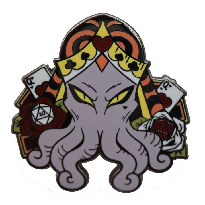 Alice's Adventures in Diceland: Queen of Hearts - Enamel Pin for wholesale by Foam Brain Games