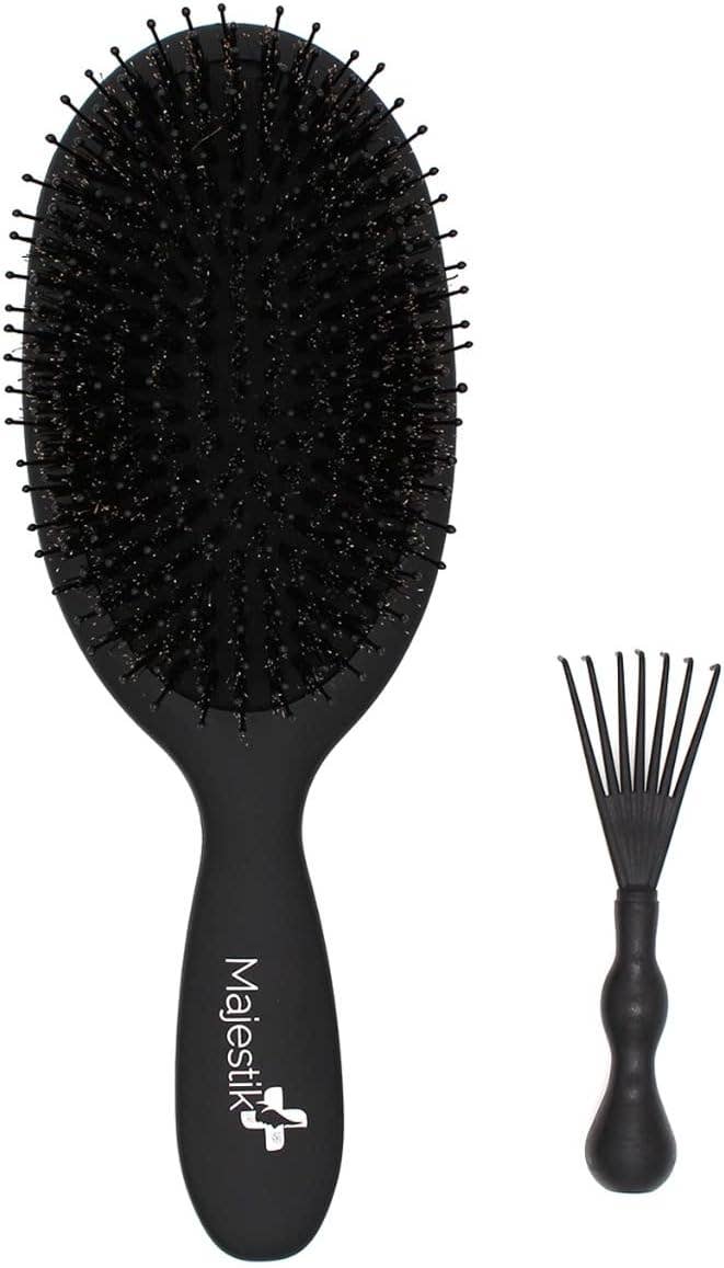 Majestic Beauty - Wholesale Hair Brush/Comb - Shine Enhancer Paddle Hair Brush - With Soft Natural Boar4