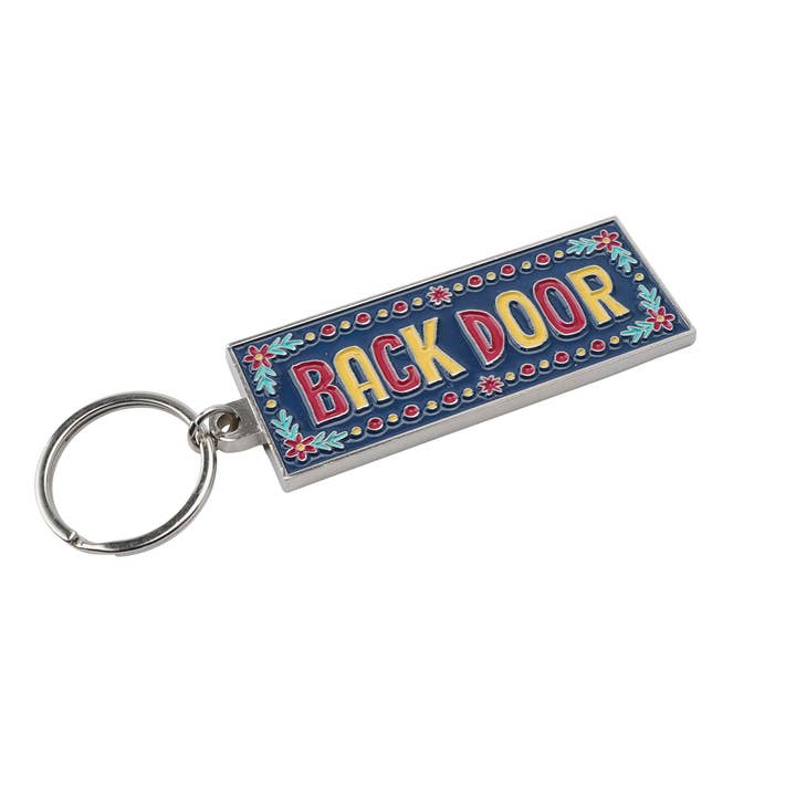 CGB Giftware - Wholesale Keychain - Unisex - Live Happy 'Back Door' Enamel Keyring