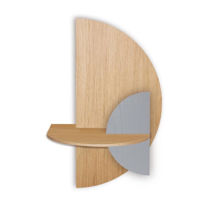 Schwebender Nachttisch Alba · Halbkreis aus Eiche für den Großhandel von Woodendot