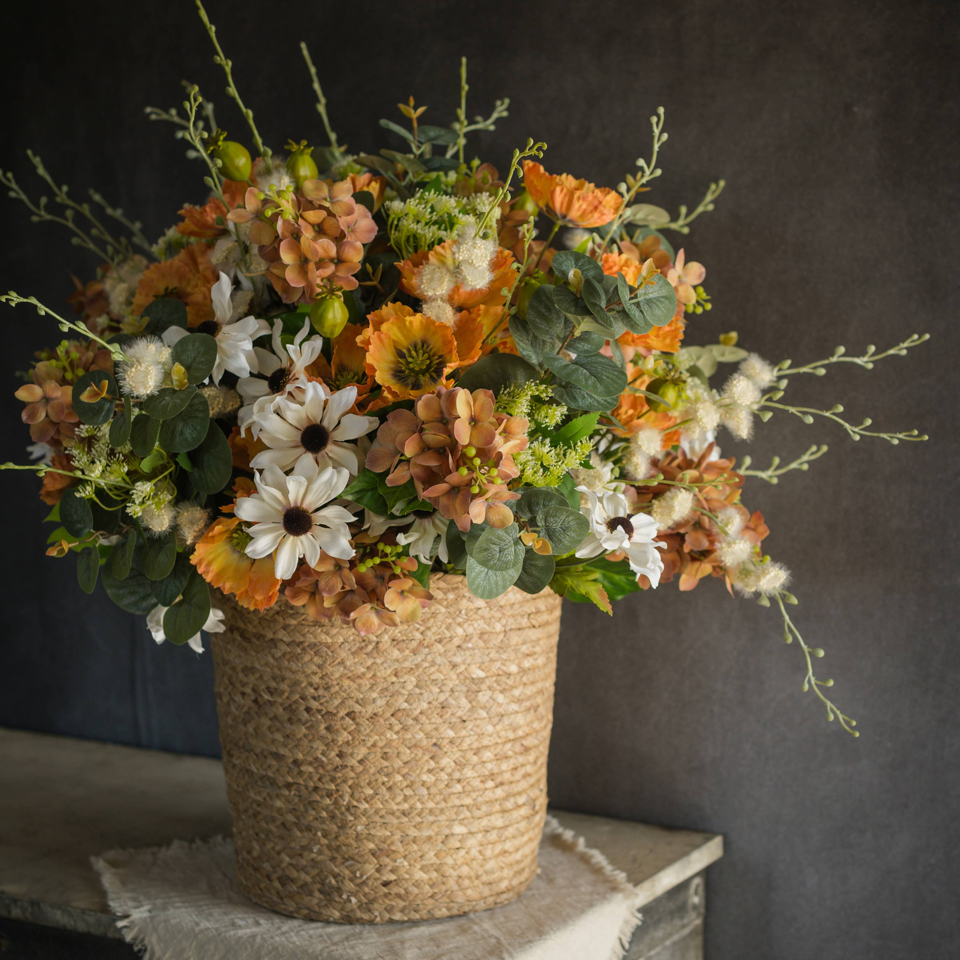 Ragon House - Wholesale Artificial Flowers - 27" ORANGE POPPY SPRAY3