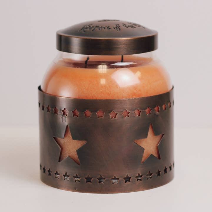A Cheerful Giver - Wholesale Jar/Filled Candle - Star Candle Sleeve - Keepers (Copper)4