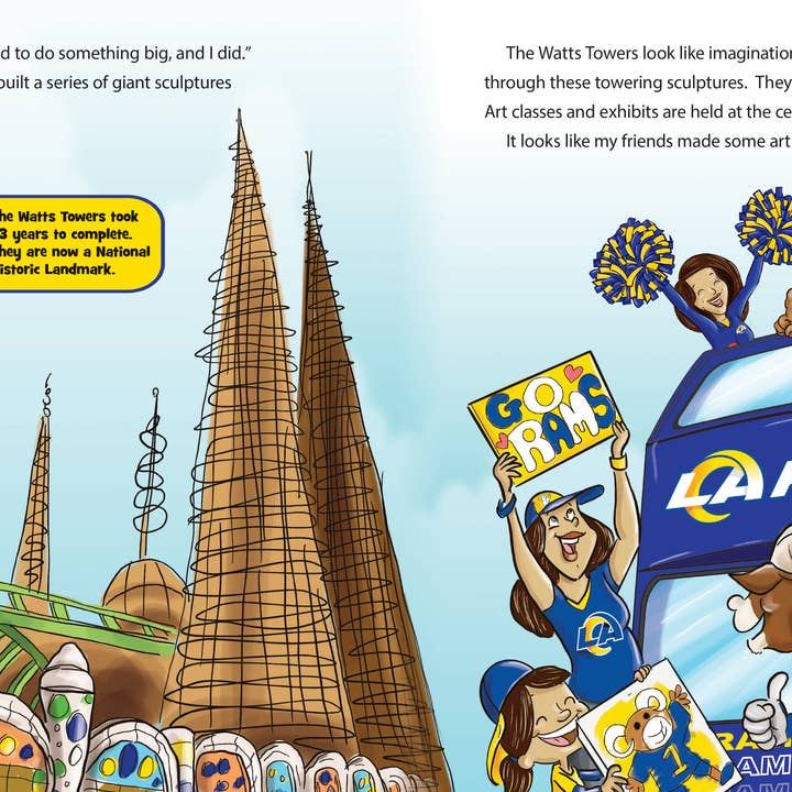Michaelson Entertainment-Childrens Sports Board Books & Toys - Wholesale Book - Kids - LA Rams Ride with Rampage