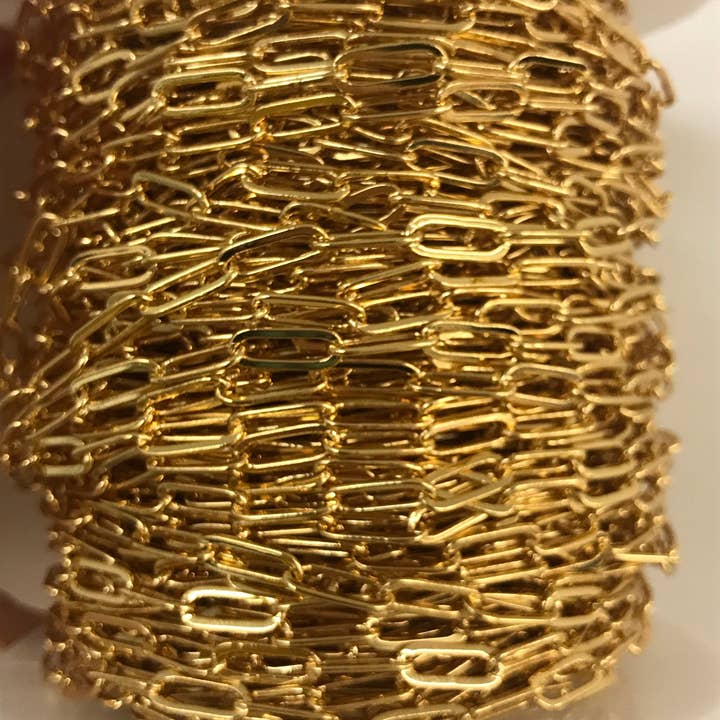 Face Mask Supplies, Link Chain By The Foot, Gold Chain, Mask for wholesale by The Bead Bazaar