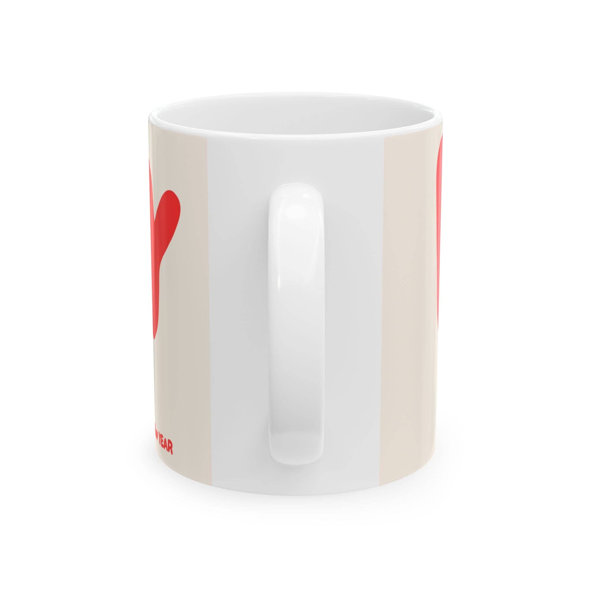 MARA Style - Wholesale Coffee Mug - Modern Merry Christmas Ceramic Mug, Red - White2