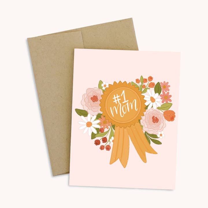#1 Mom Card | Mother's Day for wholesale by Elyse Breanne Design