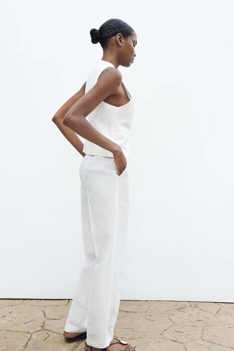 Marayn - Wholesale Suit Set - Women's - Linen Suit Set Blazer Vest and Trousers  Chic Export37