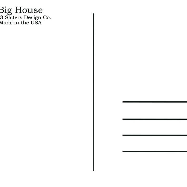 The 3 Sisters Design Co. - Venta al por mayor Tarjeta postal - Postales de BIG HOUSE, Todo el mundo lo pensaba, Martha solo..1