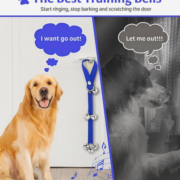 Before & After Training Bells – Pet Dog Training Bells- Stop Scratching, Start Ringing! and other Purchase Wholesale dog bell. Free Returns & Net 60 Terms on Faire trending on Faire.