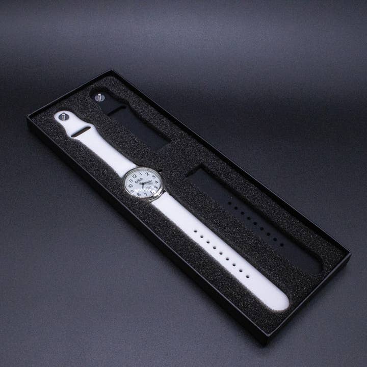 Natalia - Wholesale Wrist Watch - Women's - Interchangeable Silicone Wrist Watch (Analog - White Face)