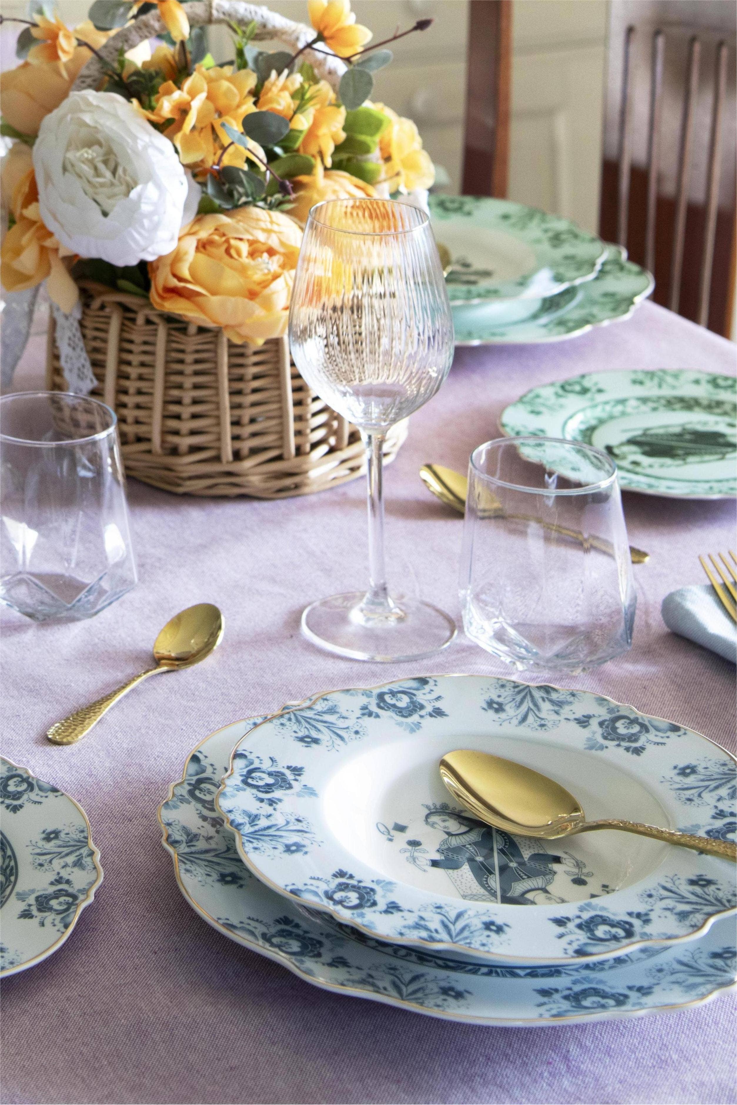 multicoloridas Conjunto de 12 Pratos I Bari para venda a revendedores na Faire4