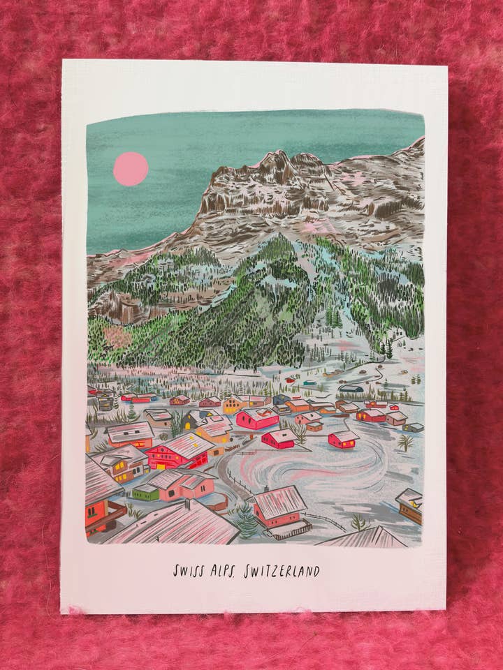 Swiss Alps, Switzerland Print for wholesale by Modge Design Studio