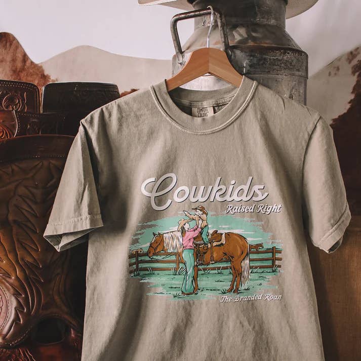Cowkids Raised Right Tee for wholesale by The Branded Roan