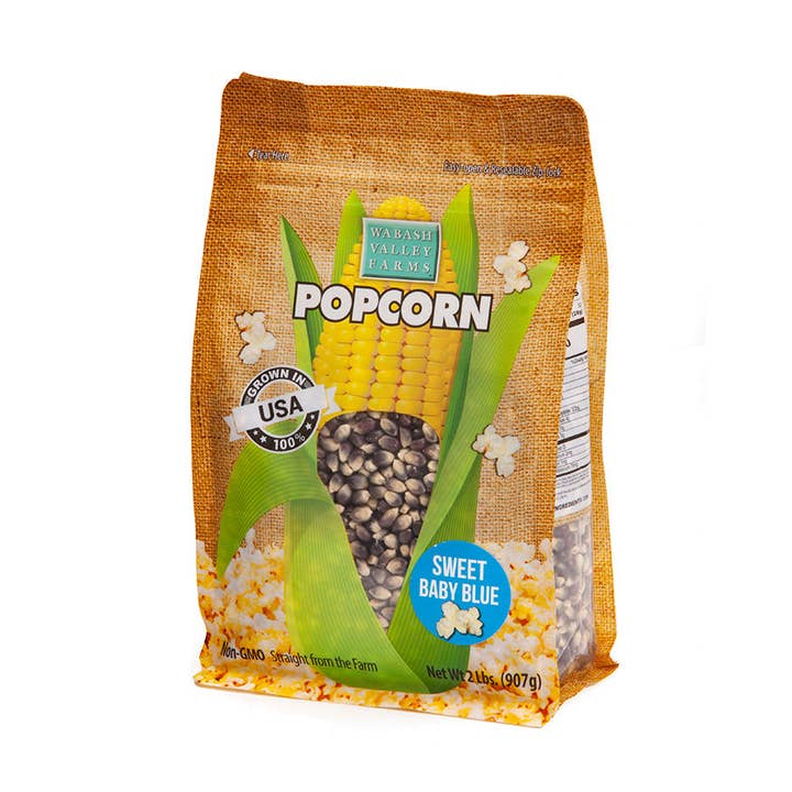 Sweet Baby Blue Popcorn Kernels - 2 lbs for wholesale by Flyer Foods Inc