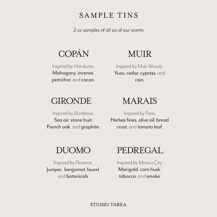 Studio Tarea - Wholesale Retailer Sample - Home Decor - Studio Tarea Scented Candle Samples