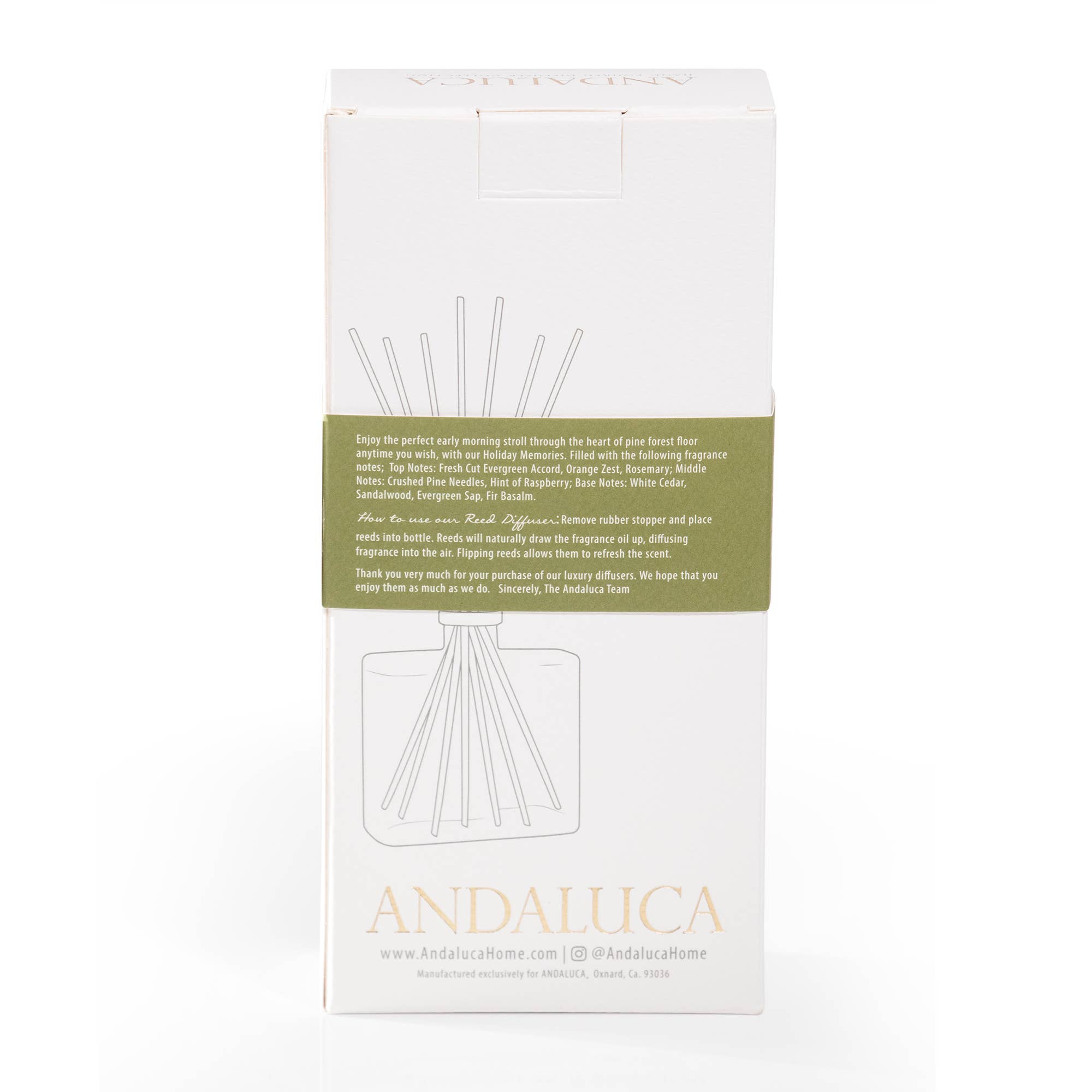 Andaluca - Wholesale Reed Diffuser - Evergreen Pine Botanical Reed Diffuser7