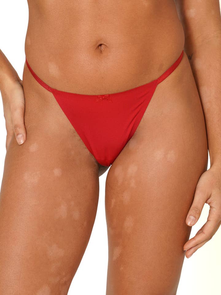 Daily Luxe Thong Red for wholesale by Lilunderwear