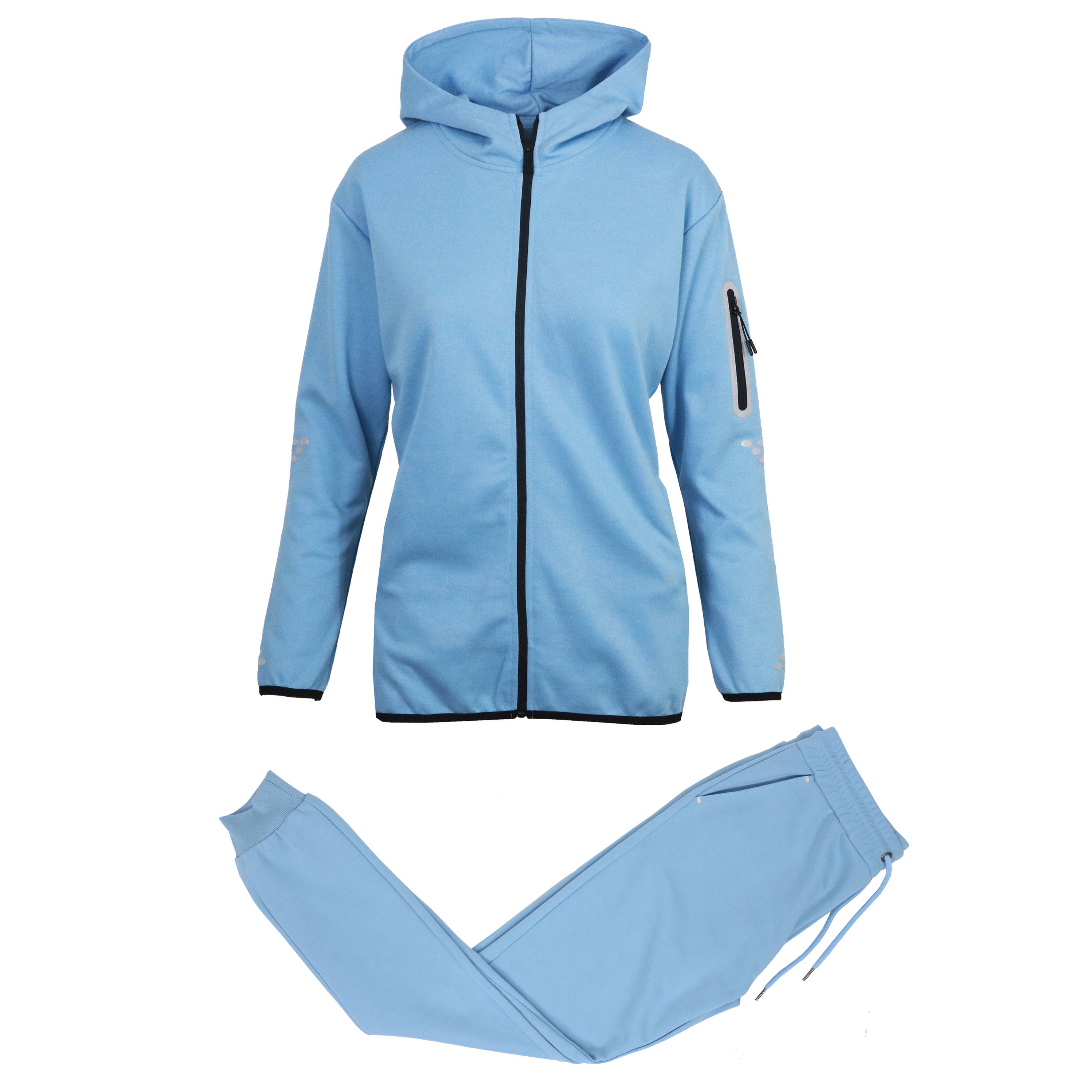 Galaxy By Harvic - Vendita all'ingrosso Completo loungewear - Donna - Set in due pezzi Tech Fleece da donna - Felpa con cappuccio con zip e pantaloni da jogging4