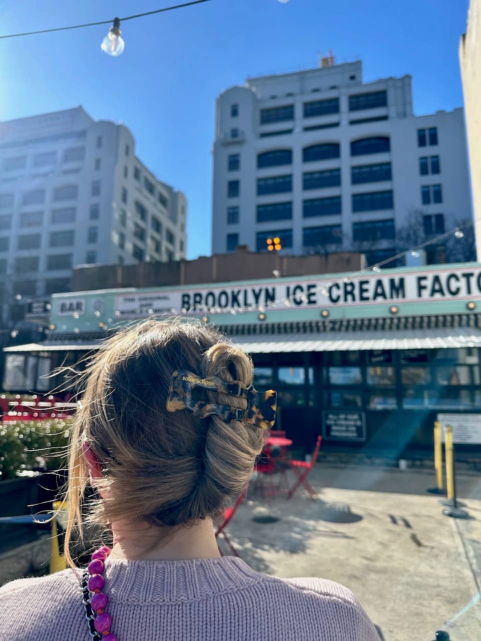 Solar Eclipse - Wholesale Hair Clip - Women's - Scalloped Lay Down Acetate Claw Hair Clip5