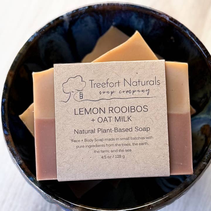 Lemon Rooibos + Oat Milk Soap * LIMITED for wholesale by Treefort Naturals Soap Company