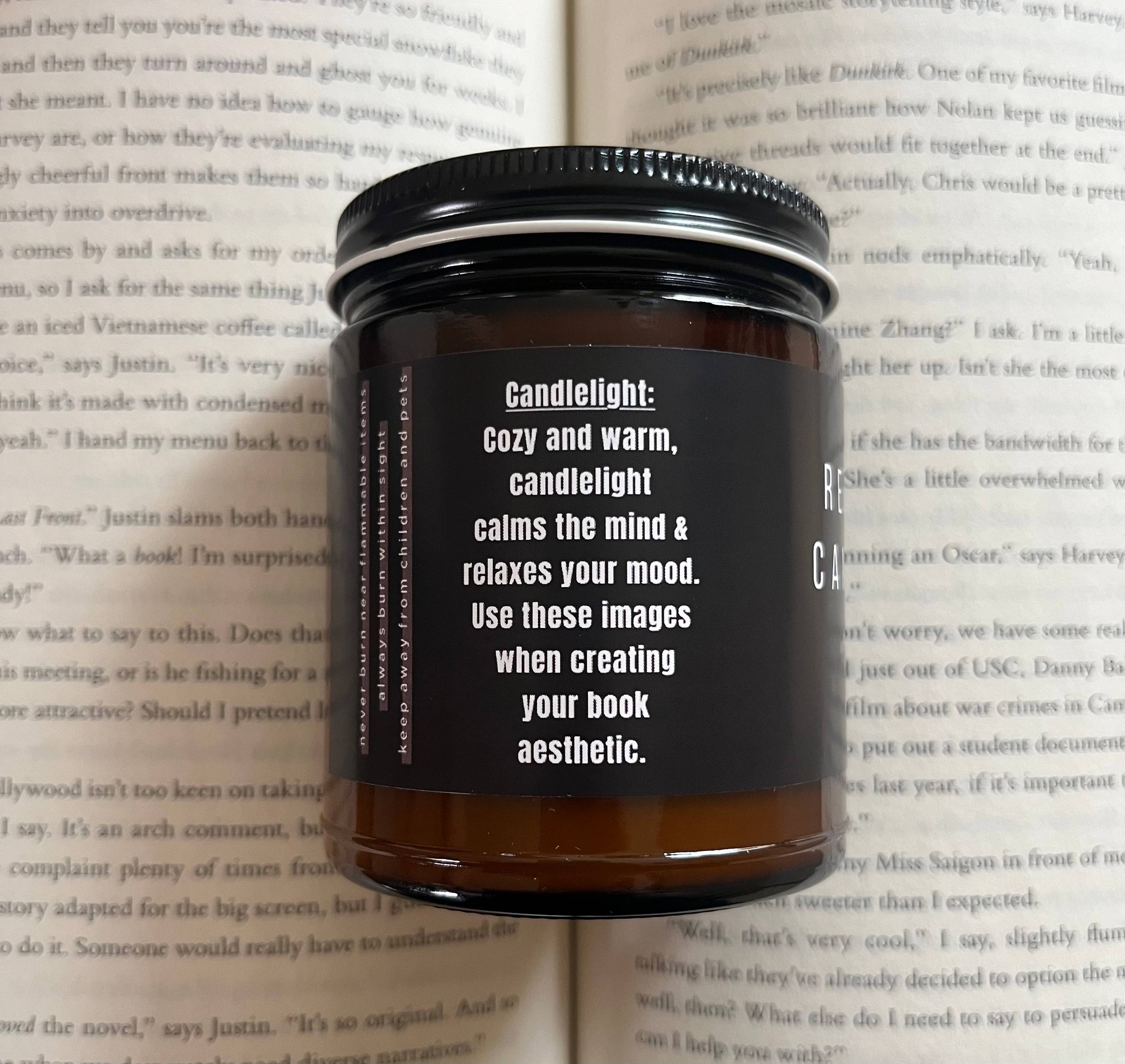 A Scent Story Candle Co - Wholesale Jar/Filled Candle - Reading by Candlelight -  Bookish Candle | Book Themed8