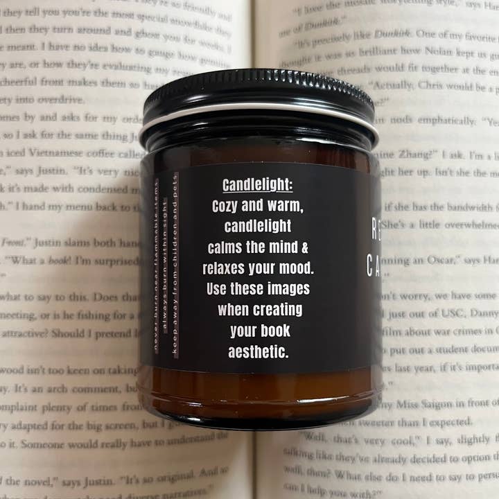 A Scent Story Candle Co - Wholesale Jar/Filled Candle - Reading by Candlelight - Bookish Candle | Book Themed8