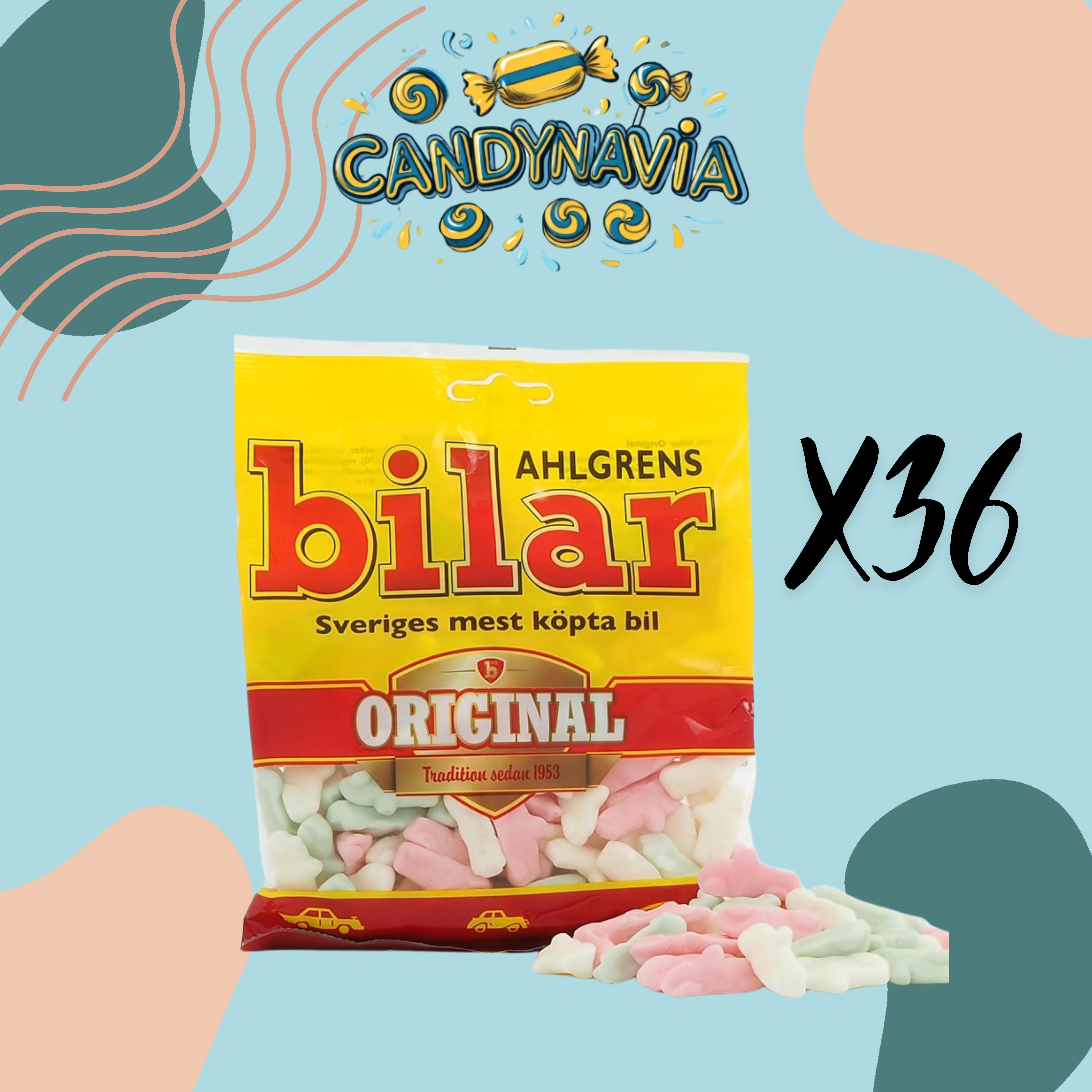 Candynavia – wholesale Cotton candy – Ahlgren’s Bilar Original – Sweden’s Iconic Candy Cars 125g 2