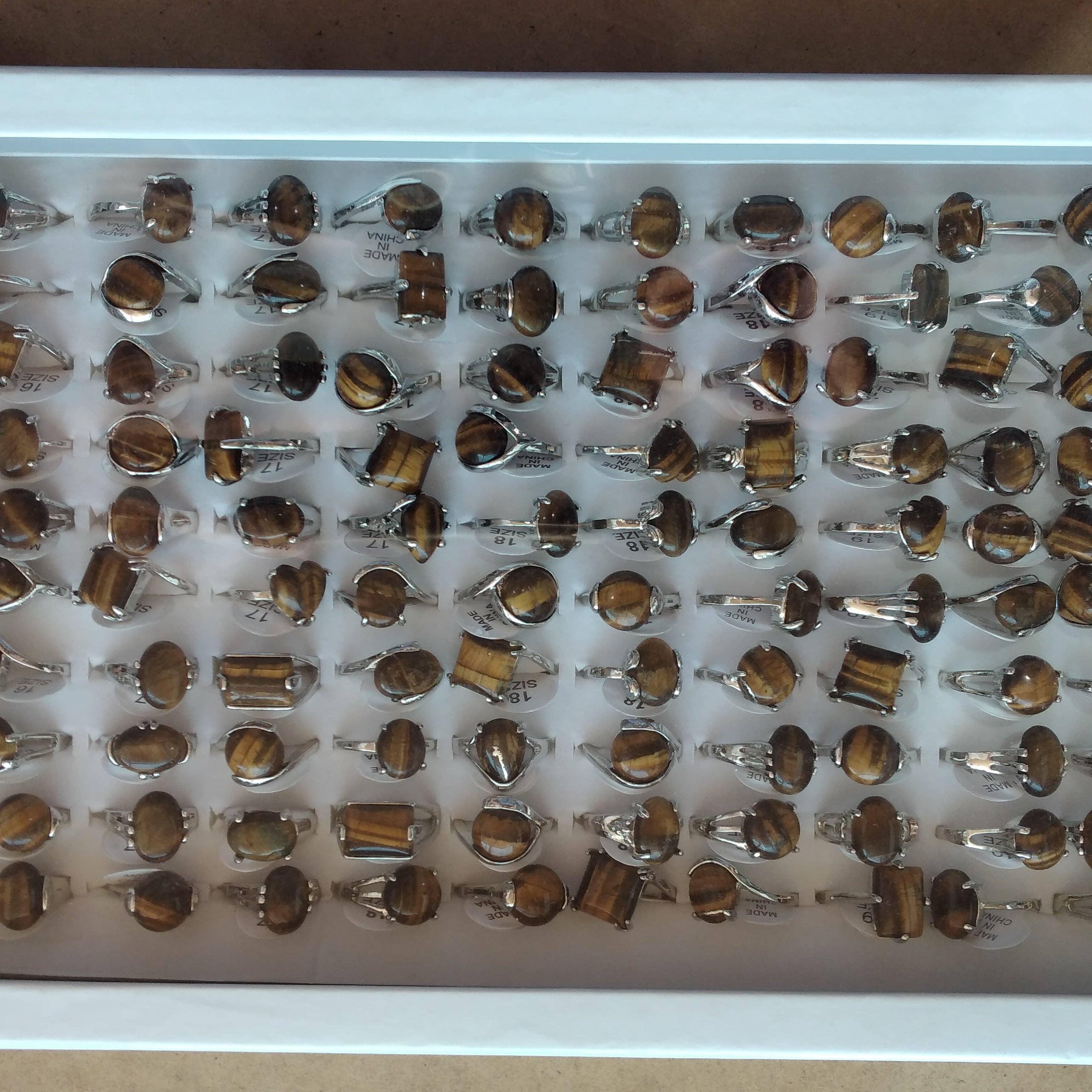 Keystone Crystals - Wholesale Jewelry Set - Gemstone Rings Assortment – 100 or 50 Mixed Stone Rings6