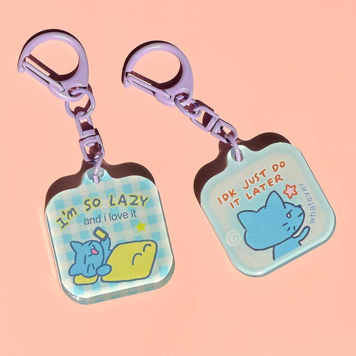 Porta-chaves Acrílico Lazy Teddy por atacado de kuru731