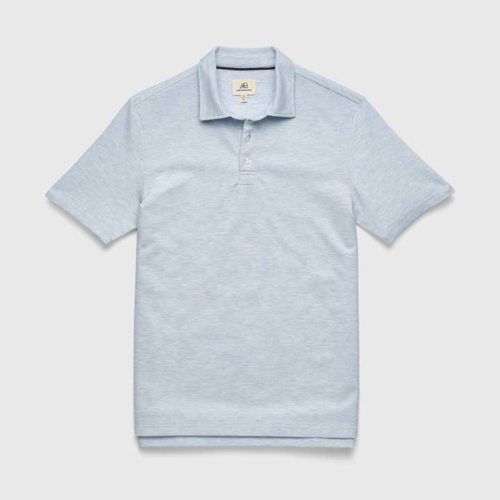 Ryan Pique Polo - Light Blue Heather for wholesale by SURFSIDESUPPLY